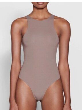 SKIMS - Fits Everybody High Neck Bodysuit - TAUPE